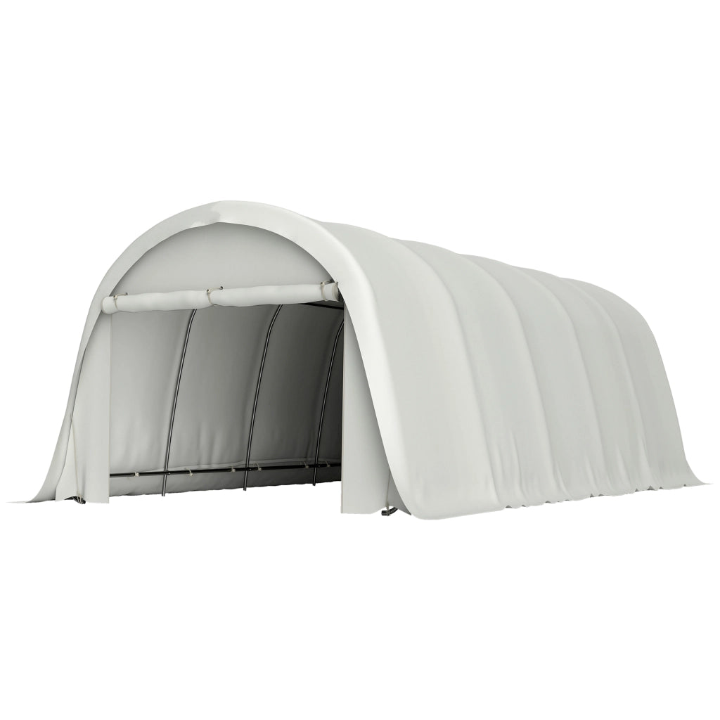 Garage Auto Tenda Garage Esterno UV50+ Telaio Zincato 3.6x7.2 m Crema