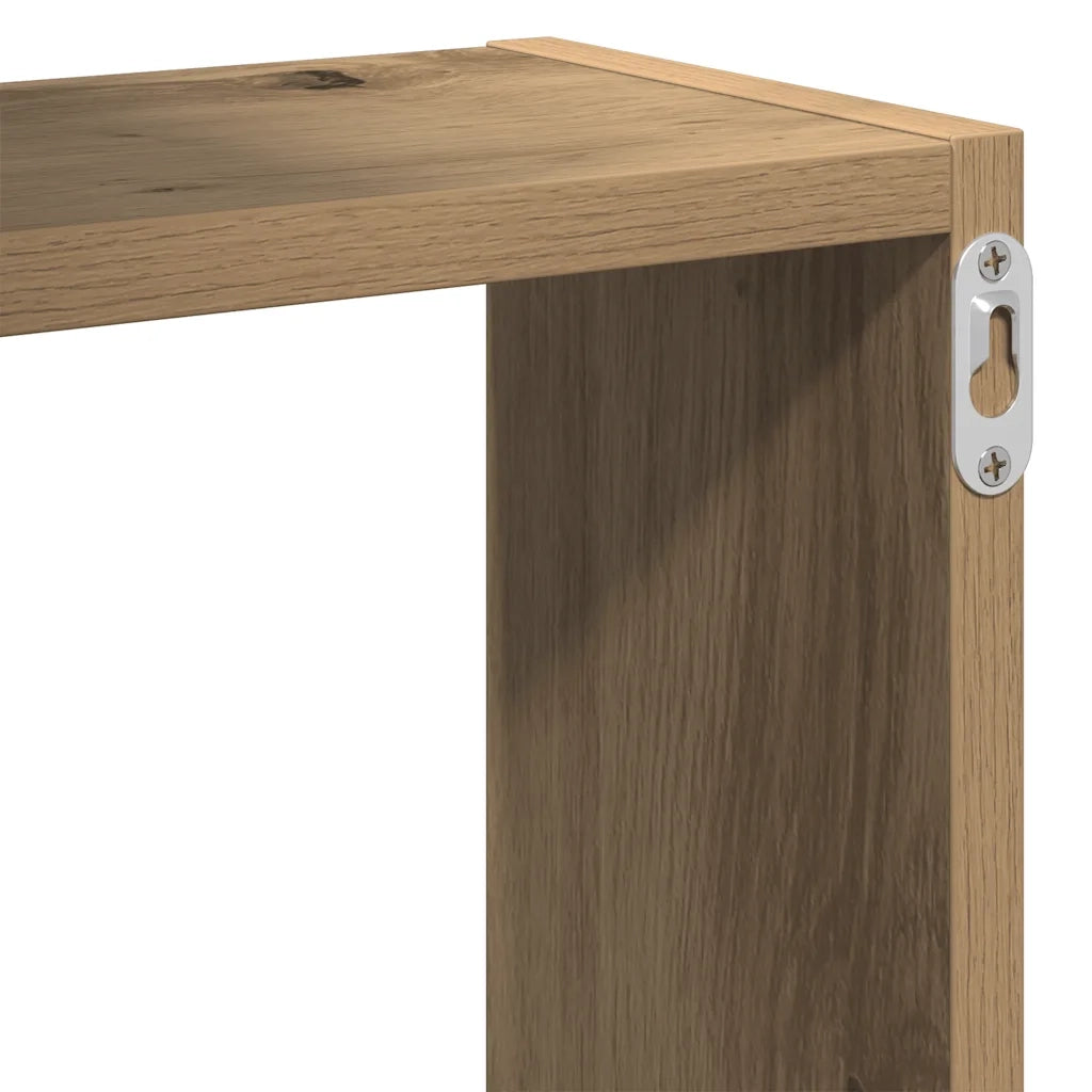 vidaXL Mensole a Cubo Parete Artigianale 68x15x68 cm Legno Multistrato