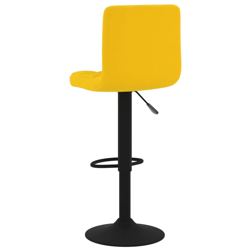 Sgabelli da Bar 2 pz Giallo Senape in Velluto cod mxl 55741