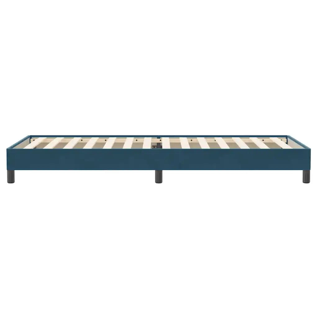Letto a Molle senza Materasso Blu Scuro 100x220 cm in Velluto 3315865