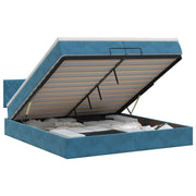 Letto ottomano con materasso Blu Scuro 200 x 200 cm Velluto 3456655