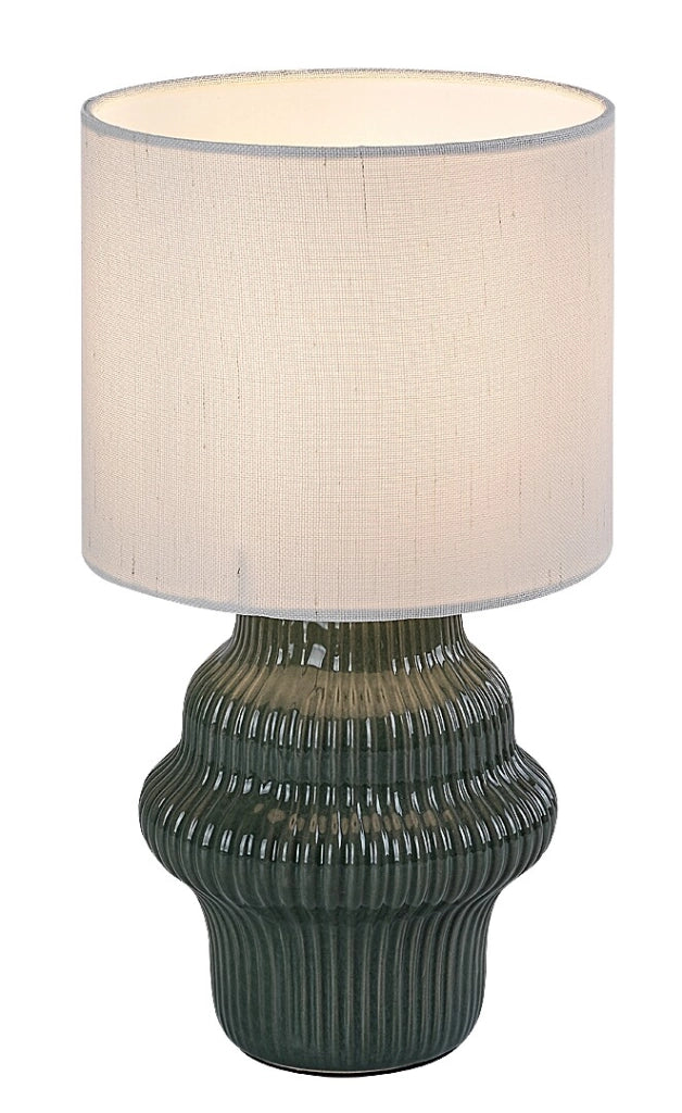 Lampada da tavolo Glimo verde ceramica E14 Rabalux