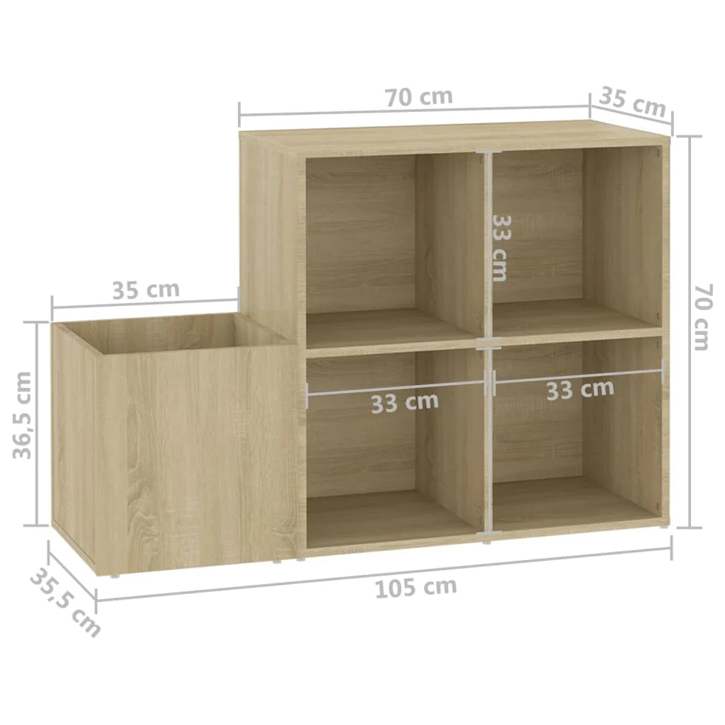 Scarpiera mobiletto portascarpe mobile per ingresso corridoio soggiorno legno ingegnerizzato Sonoma marrone 02_0021757