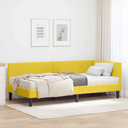 Struttura Letto Angolare con Materasso 2 pz-Giroletto con materasso Giallo Velluto 246100