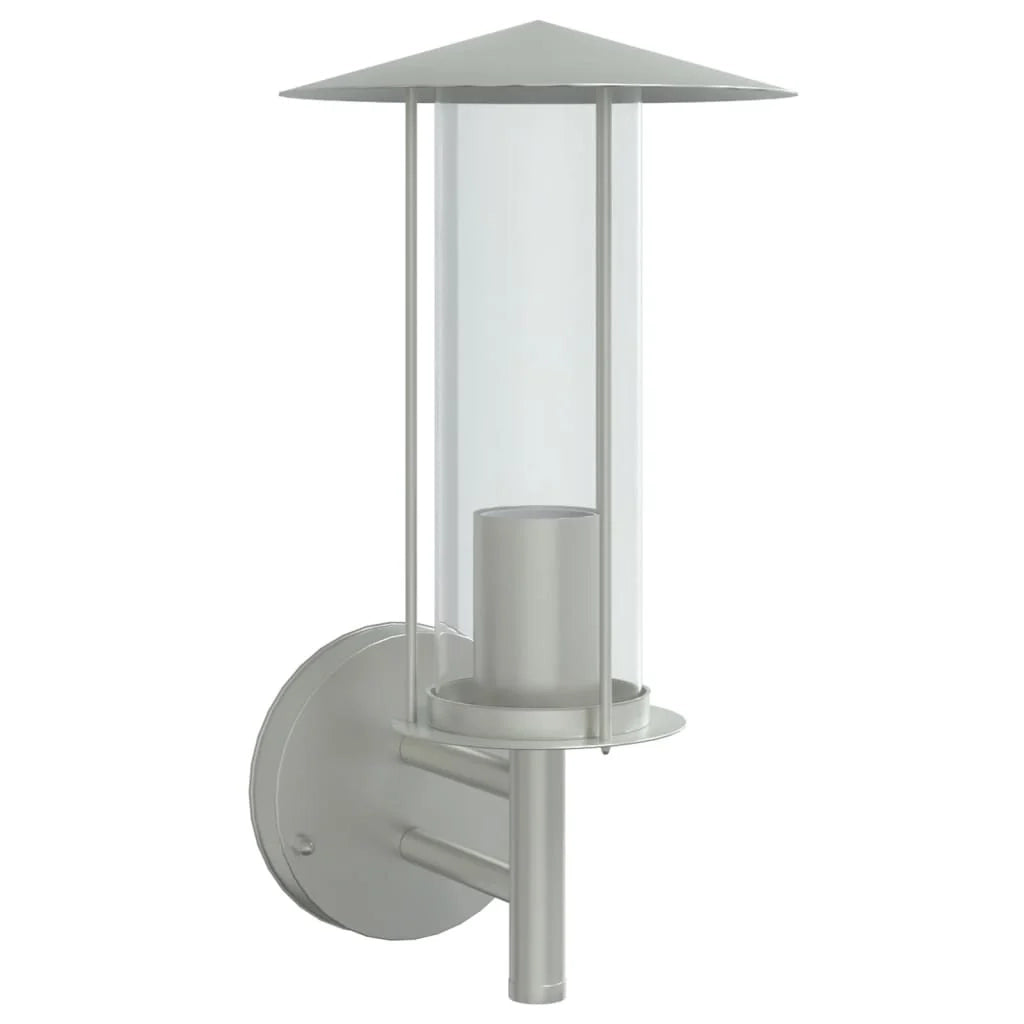 Applique da esterno versatile di design per l'illuminazione del giardino 17,5 x 17,5 x 33 cm acciaio inox argento 02_0056563