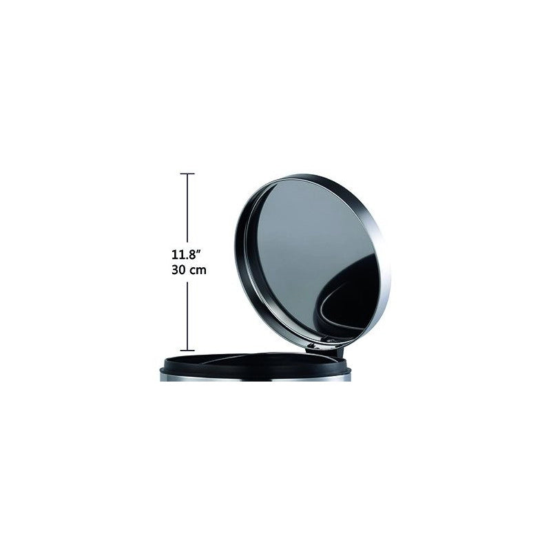 Pattumiera a pedale Vigor, inox 30 litri, 29x65h cm