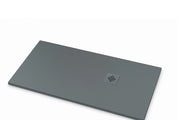 Piatto doccia Ardesia extra piatto 70X80 cm colore Grigio cemento RAL 7005 griglia Grigio cemento