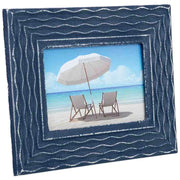 Cornice portafoto in legno blu, 18 x 15 cm (altezza), 23 x 1,5 x 18 cm (altezza)