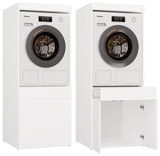 Mobile bagno per lavatrice o asciugatrice POLA twin 1s bianco scaffale cassetto