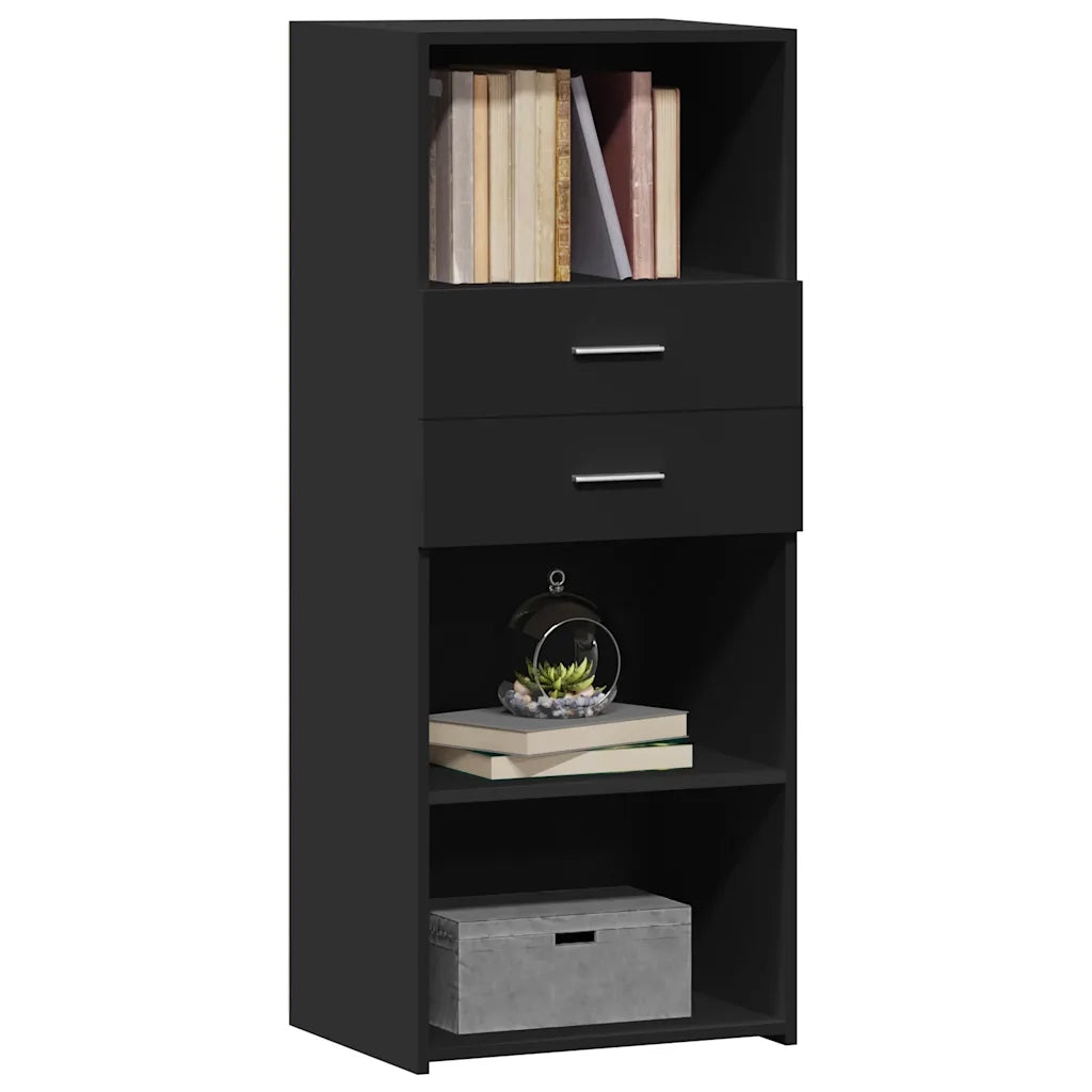 Credenza | Madia | Buffet da pranzo | Armadio da pranzo Nera 50x42,5x124 cm in Legno Multistrato