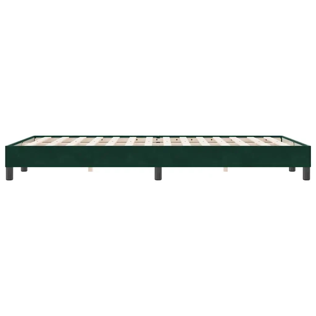 Letto a Molle senza Materasso Verde Scuro 120x220 cm Velluto 3315870