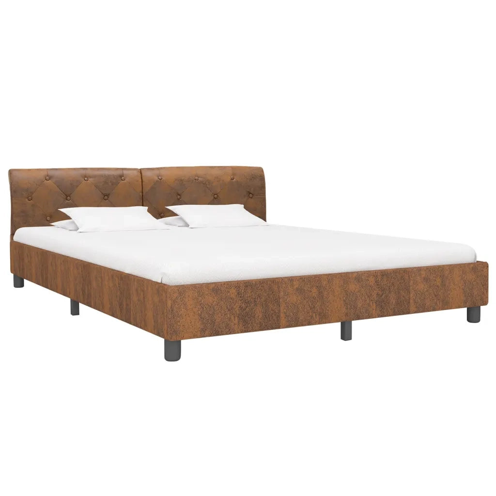 Giroletto Marrone in Similpelle Scamosciata 160x200 cm cod mxl 58807