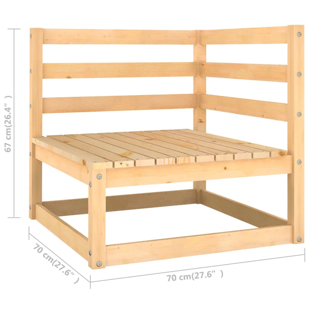 Set Salotto Giardino 7 pz Cuscini Antracite Legno Massello Pino 3076654