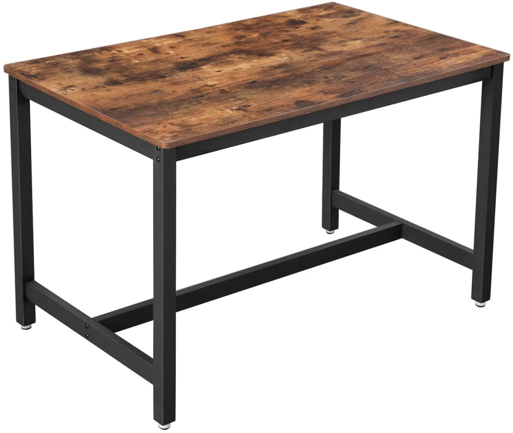 Tavolo da pranzo per 4 persone legno industriale e metallo nero 120 x 75 cm 12_0000998