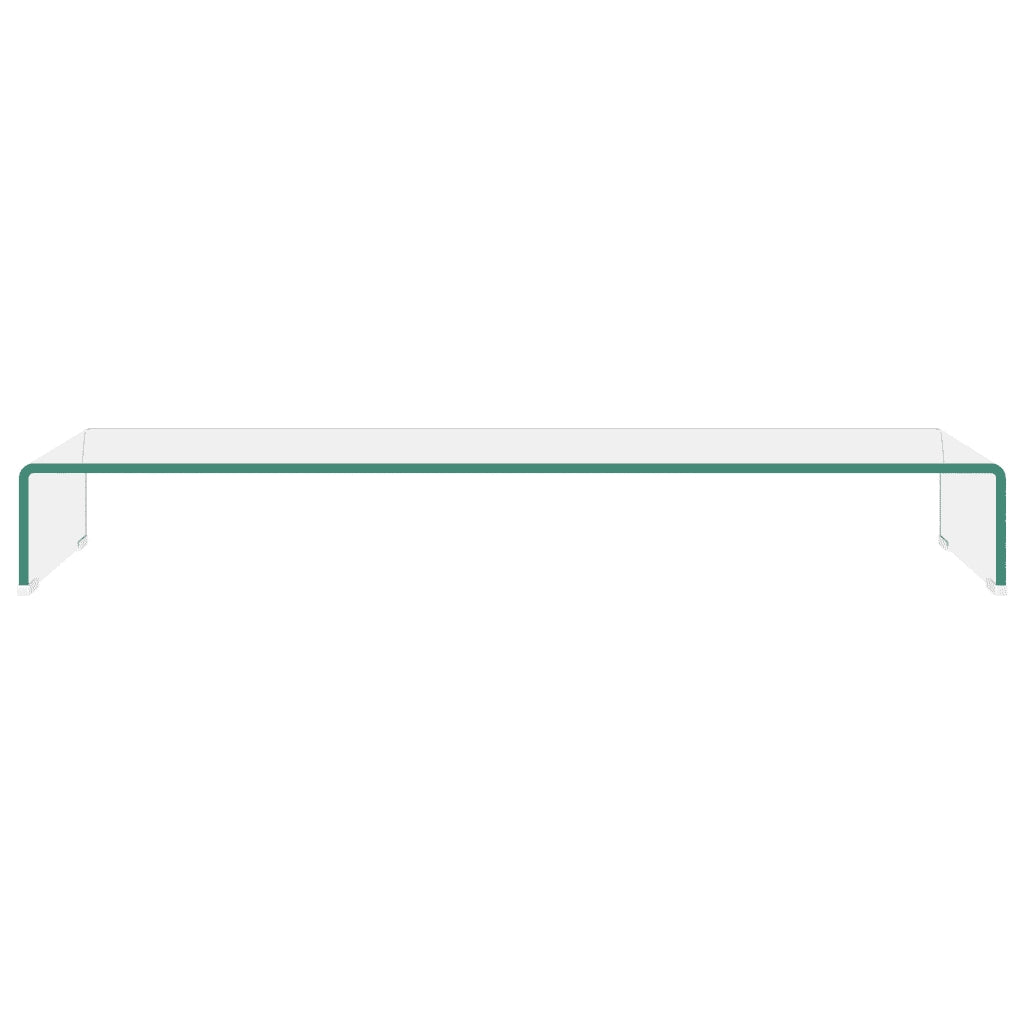Mobile/Rialzo Porta TV in Vetro-Supporto per TV Trasparente 100x30x13 cm