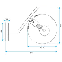 Lampada Da Parete G099-1w Black