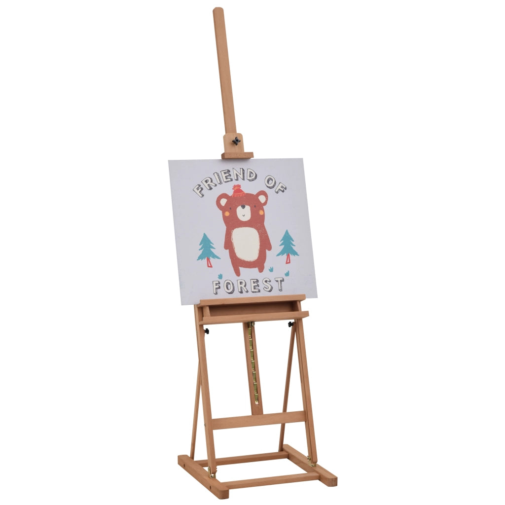 Cavalletto in Legno Altezza Regolabile con Rack ¨C zephmum ¨C Naturale 171x230cm