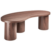 Tavolino da caffè con piano in MDF impiallacciato marrone scuro 130 x 52 cm Design moderno per soggiorno