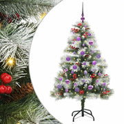 Albero di Natale | Decorazioni natalizie artificiale Verde e bianco 150 cm