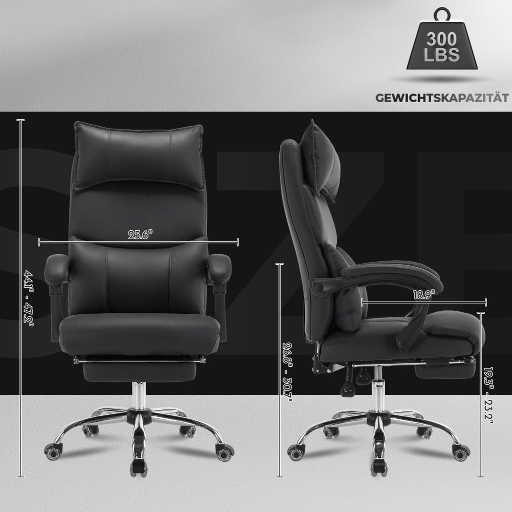 Sedia ufficio ergonomica in tessuto Tech; con supporto lombare regolabile; nera