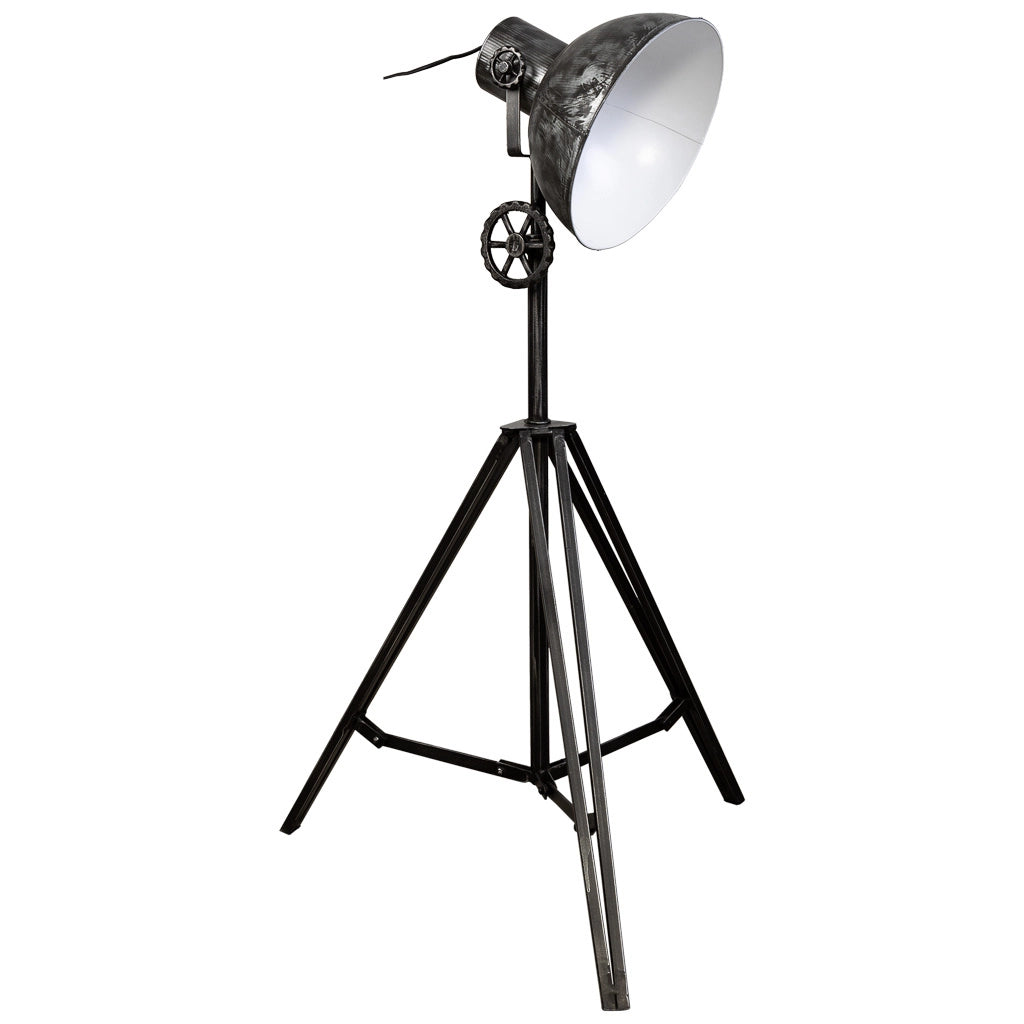Lampada da terra in metallo nero 30x25x138h
