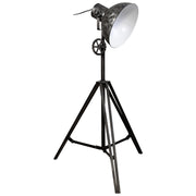 Lampada da terra in metallo nero 30x25x138h