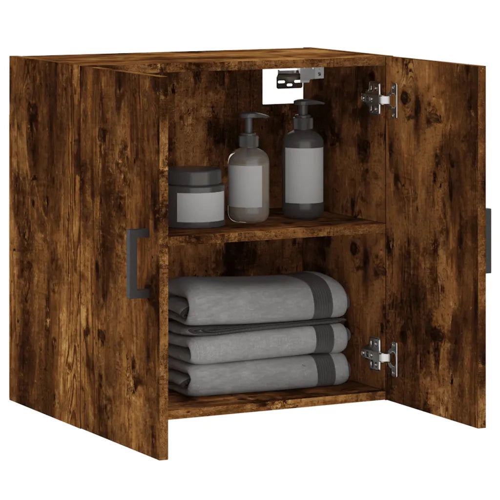 Armadietto a Muro Rovere Fumo 60x31x60 cm in Legno Multistrato 829969