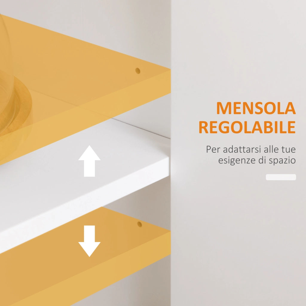 Credenza con 3 Cassetti e 3 Ante in MDF ¨C Zephmum ¨C 101x39x82 cm, Bianco