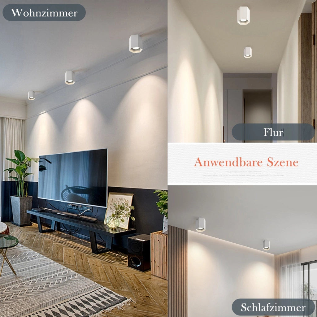 ZMH Faretto da soffitto bianchi alluminio GU10 moderni per sala pranzo corridoio senza lampadina
