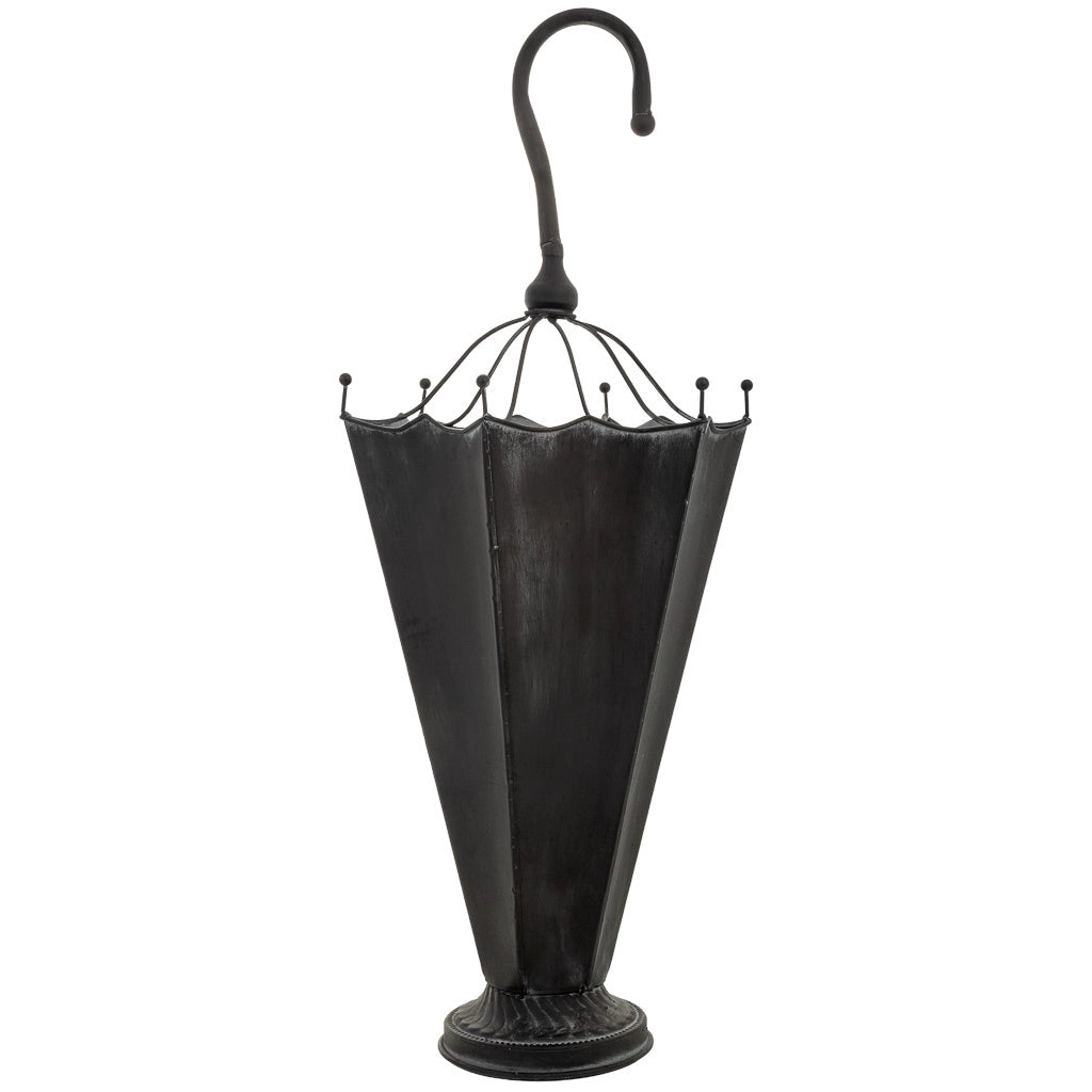 Portaombrelli in metallo nero 32,5x28,5x81,5h cm