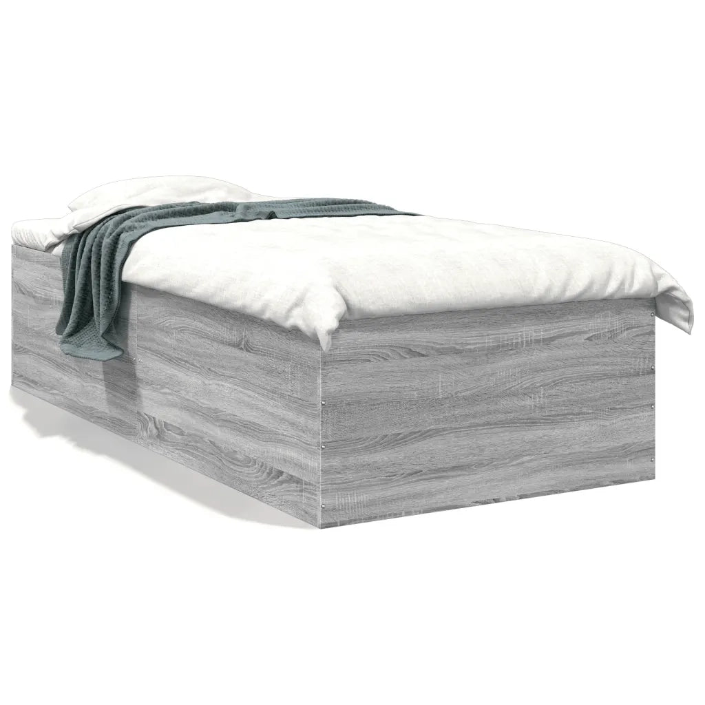Giroletto-Struttura Letto Grigio Sonoma 75x190 cm in Legno Multistrato 925013