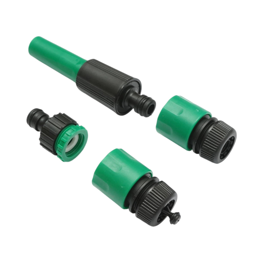 Ugello di irrigazione regolabile con connettori 1/2 e adattatore 1/2-3/4 per tubo da giardino