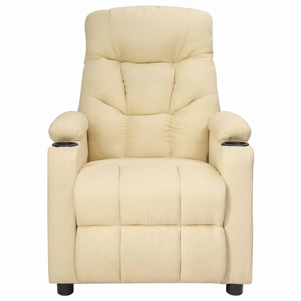 Divano Sedia-Poltrona Reclinabile in Tessuto Crema 868622