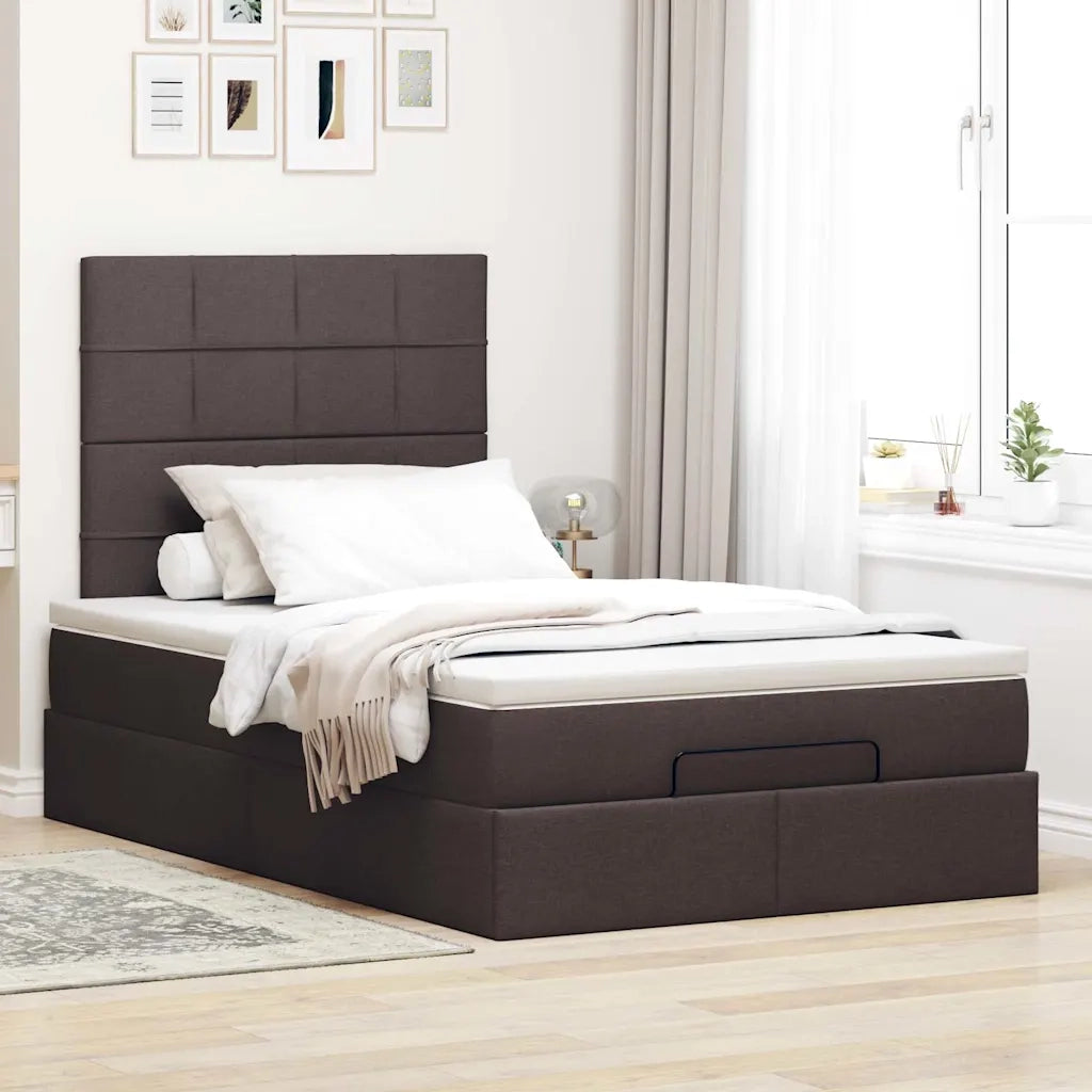Struttura Letto Pouf con Materasso 80x200 cm in Tessuto 3313143