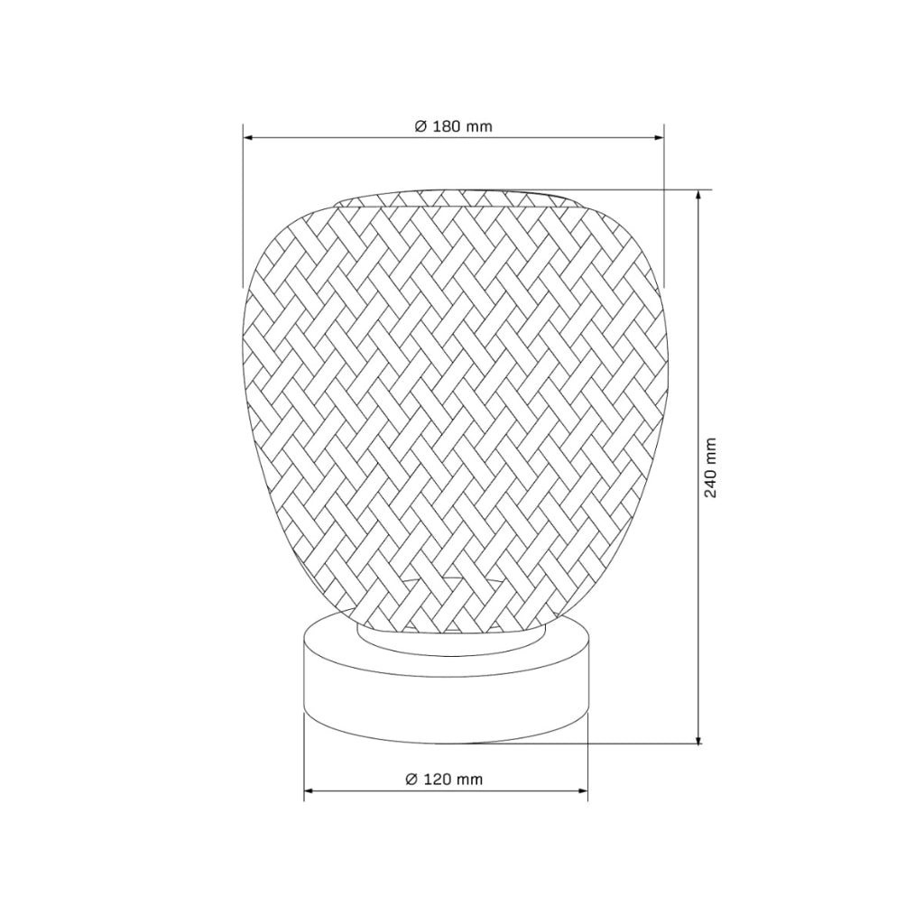 Lampada da tavolo boho ZANZIBAR beige/nera E27 Polux