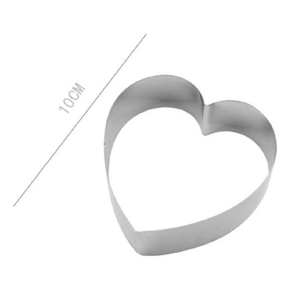 Trade Shop - Set 2 Pz Forme A Cuore Per Dolci Biscotti Cake Design Stampini Torte 10cm 98934 -