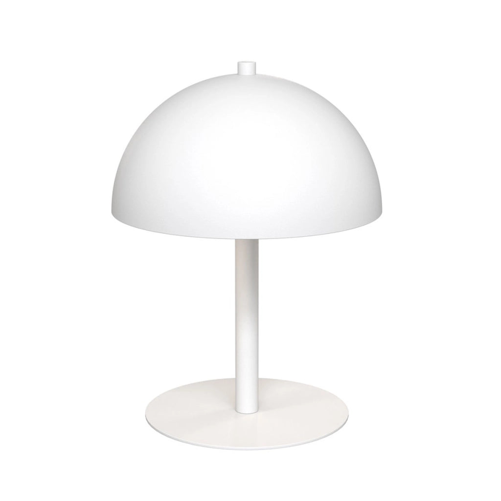Lampada da tavolo MOGU in acciaio bianco opaco