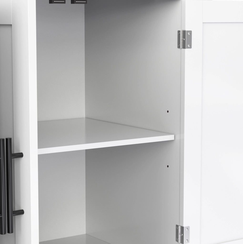 Carrello da cucina con piano ribaltabile e ruote; MDF bianco naturale