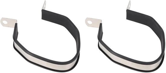 Uscita Demper in Acciaio Inossidabile - Esagono - Fissaggio Universale - 2 Pezzi - Lunghezza 16,5 cm - Maggiore Stabilità - Colletto di Scarico