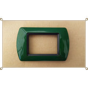 Trade Shop - Placchette Placche In Abs Compatibili Per Master Modo Colorra Placca Copriprese - Verde -4 Fori     -