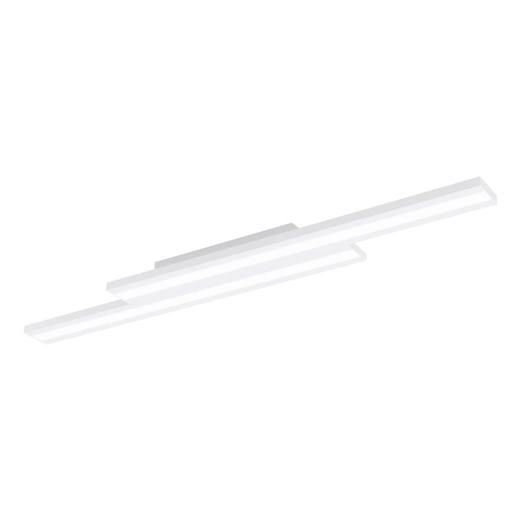Plafoniera Contemporanea Saliteras-Z Acciaio Bianco 2 Luci Led Integrato 10,2W