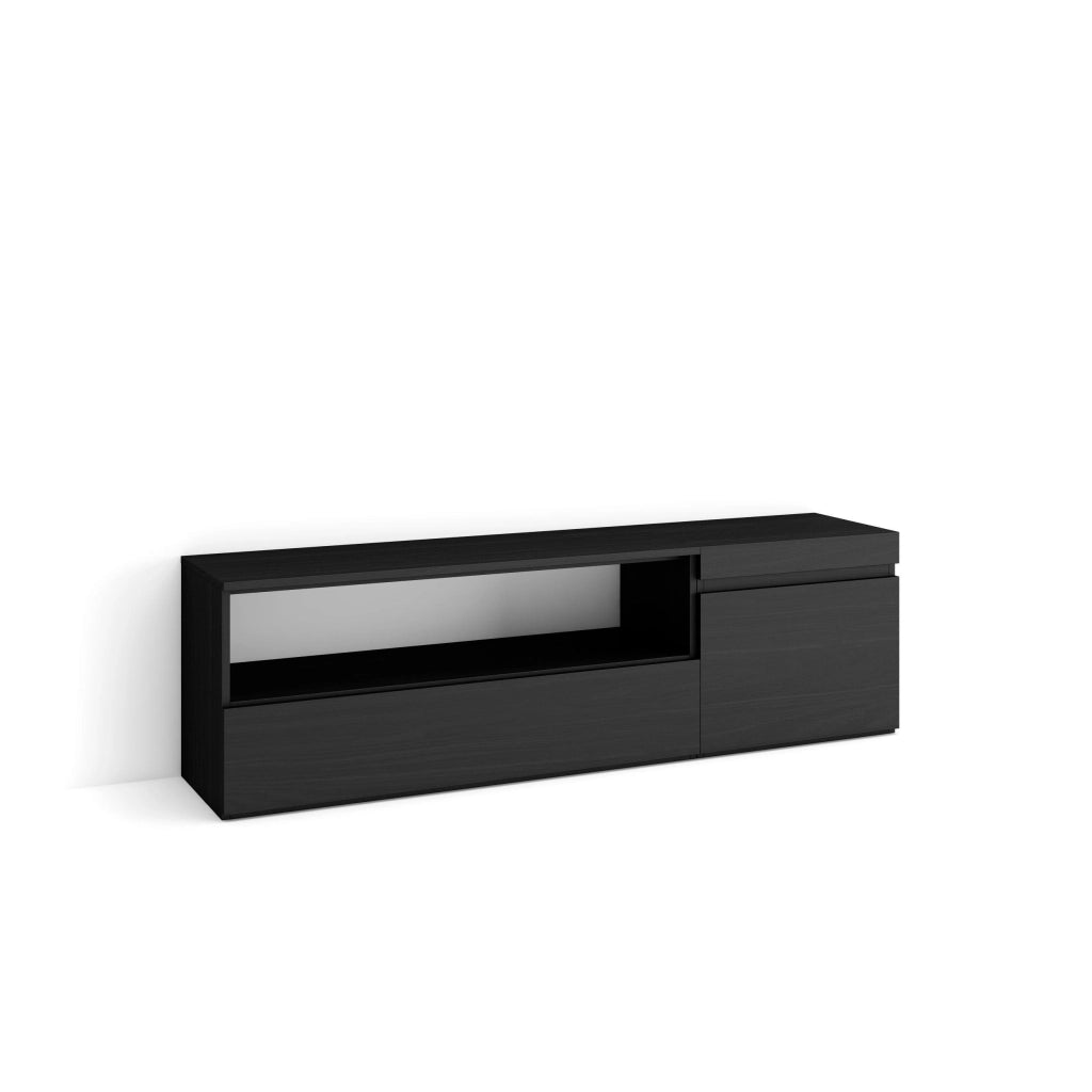 Mobile TV Soggiorno, 150x35x45cm, Per TV fino a 65", Mobile Soggiorno, Nero RF2475