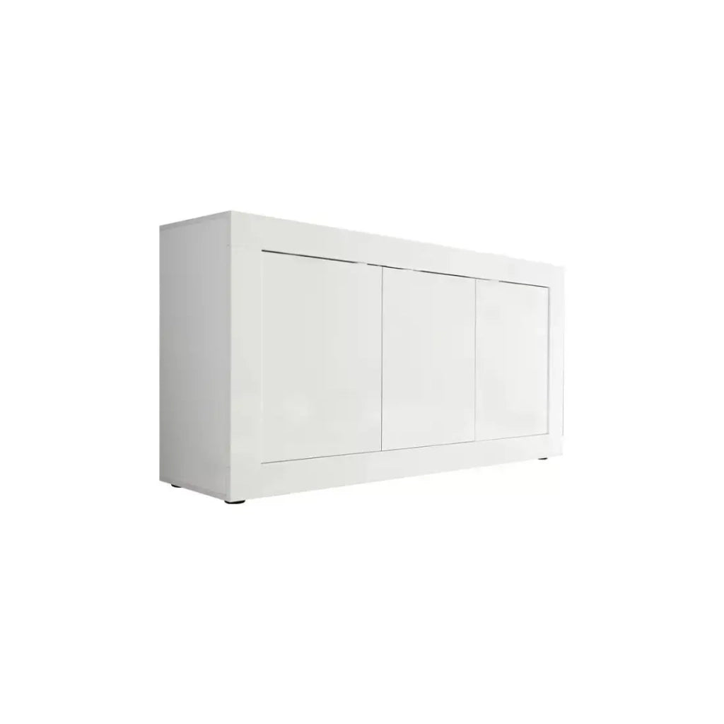 Buffet 3 ante, collezione ISORA, colore bianco lucido lacato