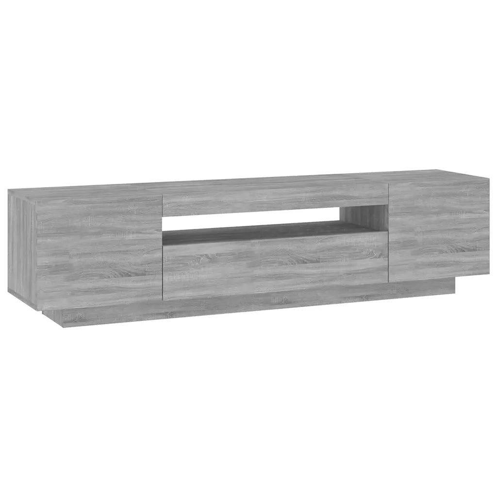 Mobile TV | Armadietto TV | Mobile Porta TV con Luci LED Grigio Sonoma 160x35x40 cm