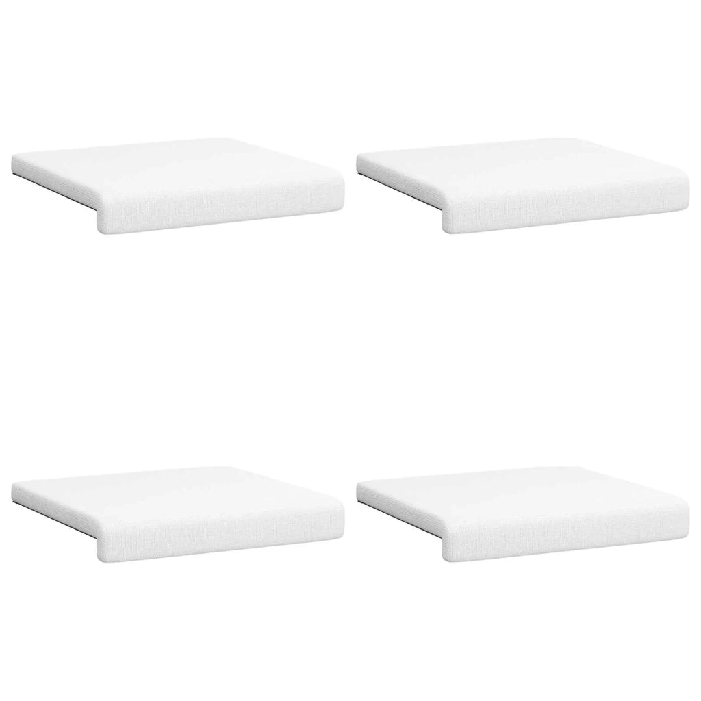 Cuscino per panchina 4 pcs Tessuto Bianco Profondità 35 cm 42043095