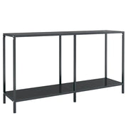 Tavolo Consolle | Tavolo d'Ingresso Nero 140x35x75,5 cm in Vetro Temperato