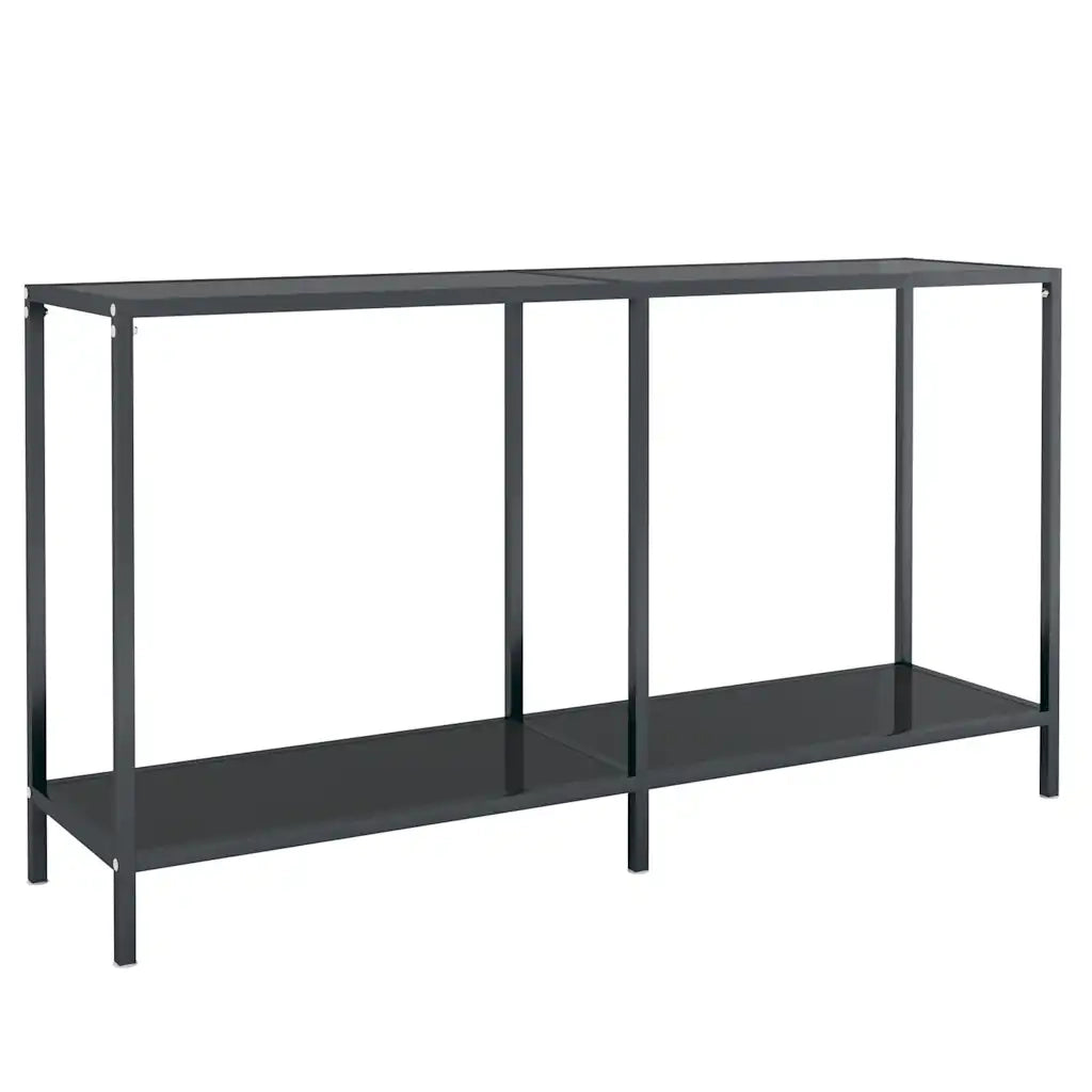 Tavolo Consolle | Tavolo d'Ingresso Nero 140x35x75,5 cm in Vetro Temperato