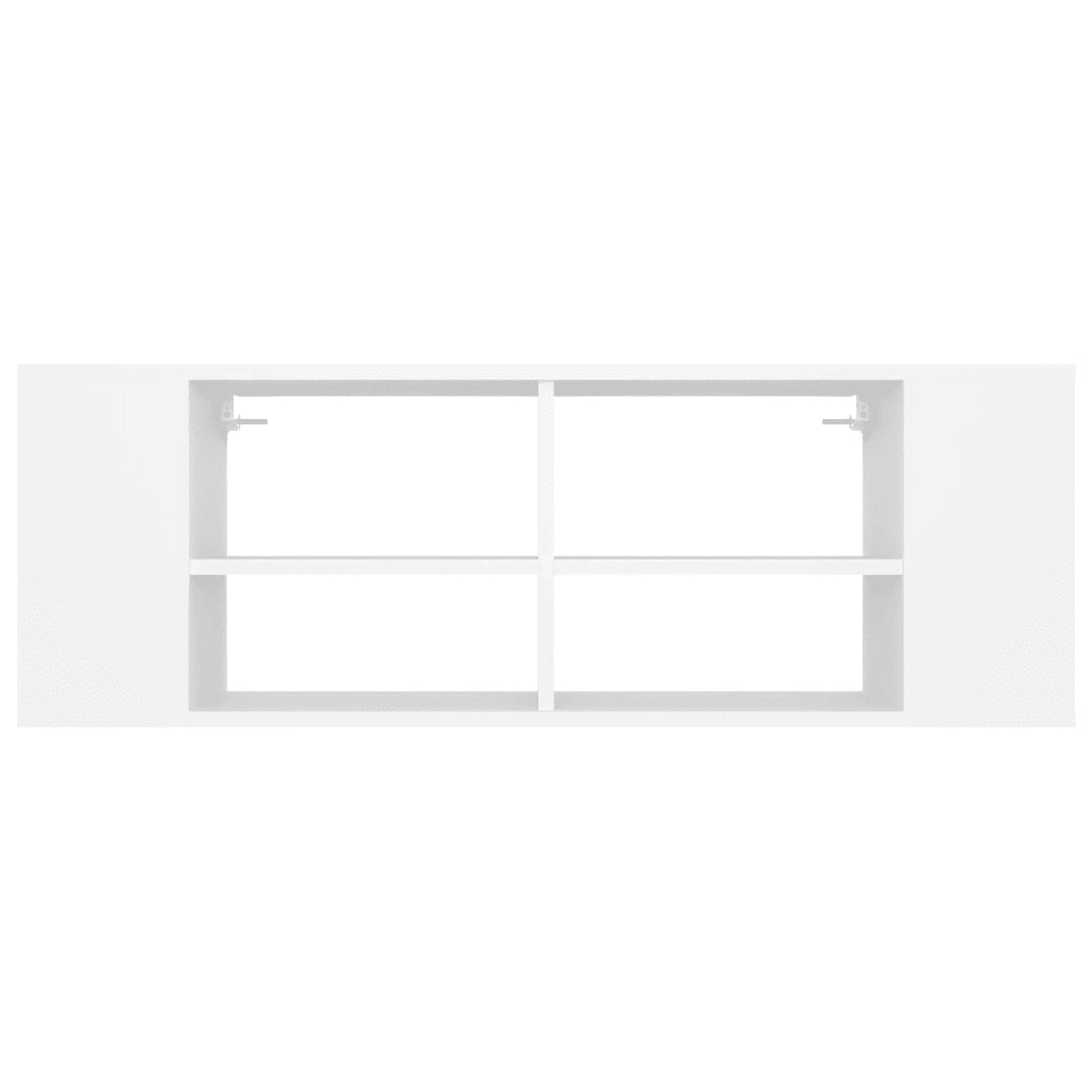 Armadietto TV da Parete Bianco 102x35x35cm in Legno Multistrato cod mxl 9083
