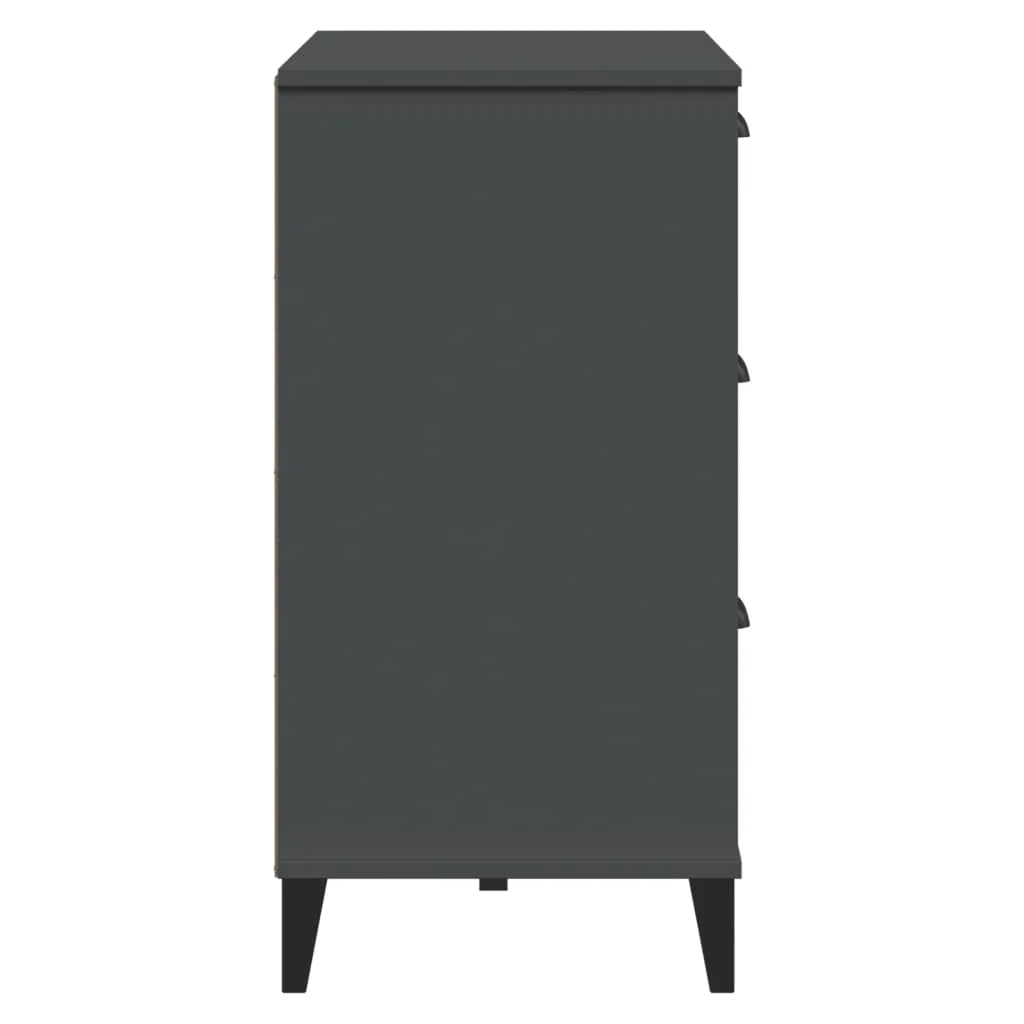Buffet credenza cassettiera armadio mobile contenitore organizer per cucina soggiorno salotto 80 x 40 x 80 cm legno ingegnerizzato antracite 02_0036626