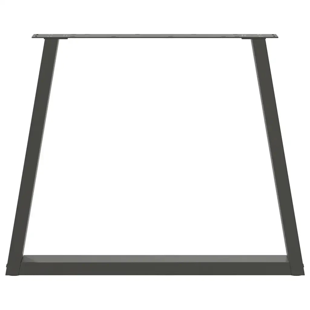 vidaXL Gambe per tavolo da pranzo a forma di V 3 pz Antracite 70x(72-73,3) cm Acciaio